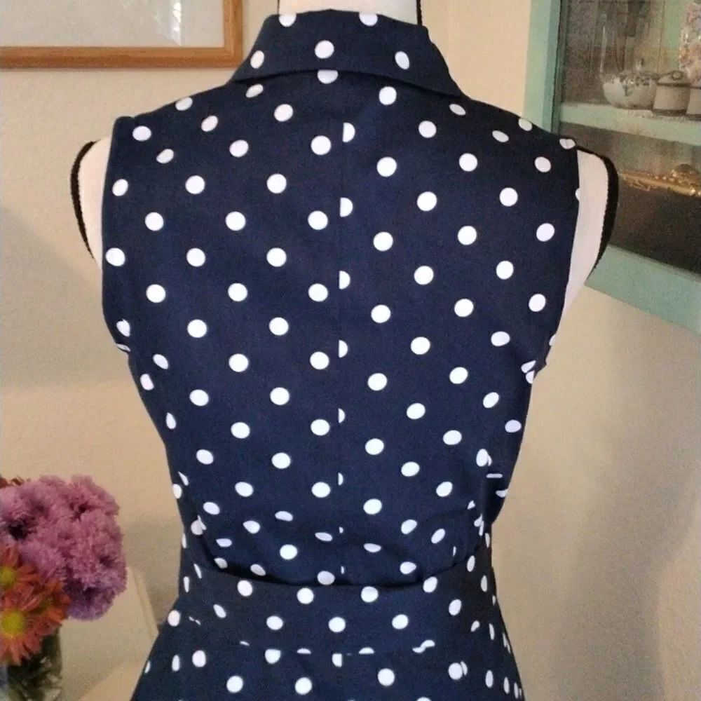 Chaps Polka Dot Dress - Picture 7 of 10